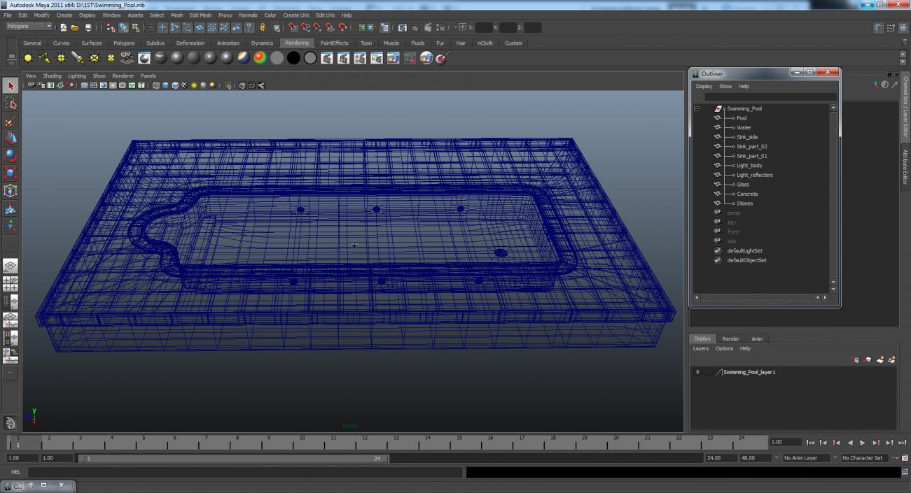 3D Swimming Pool model