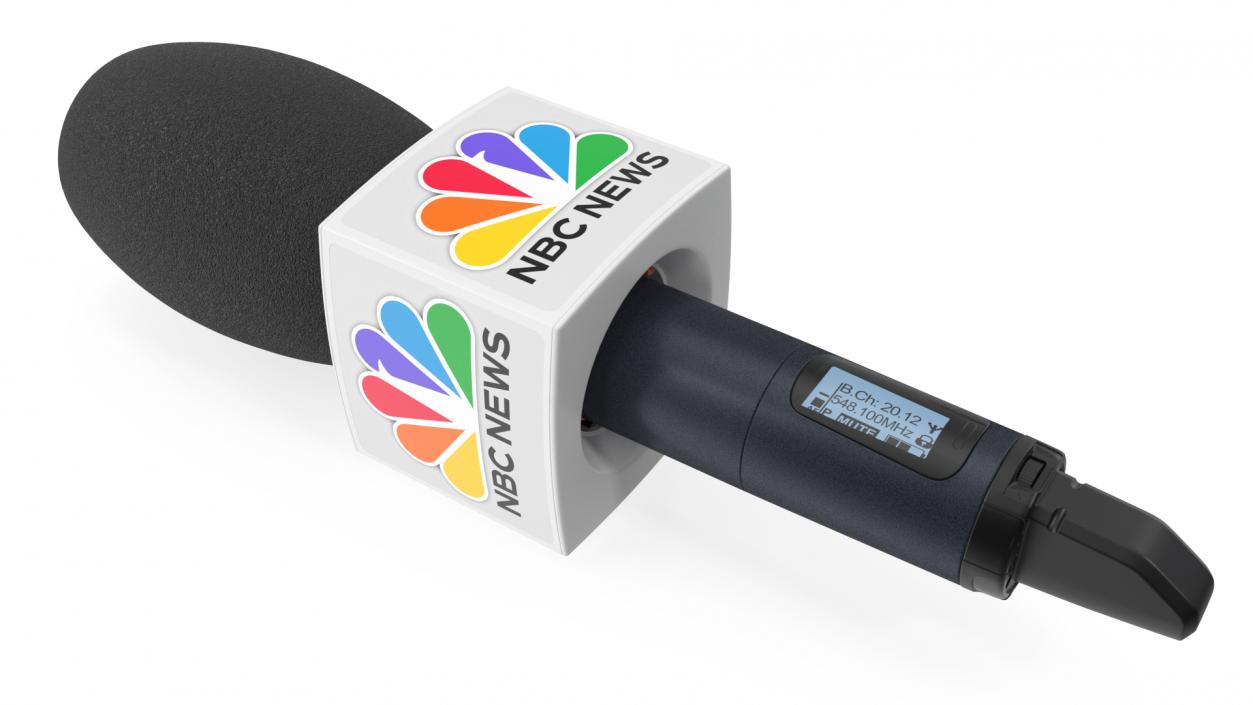 3D NBC News Interview Mic Wireless Square model