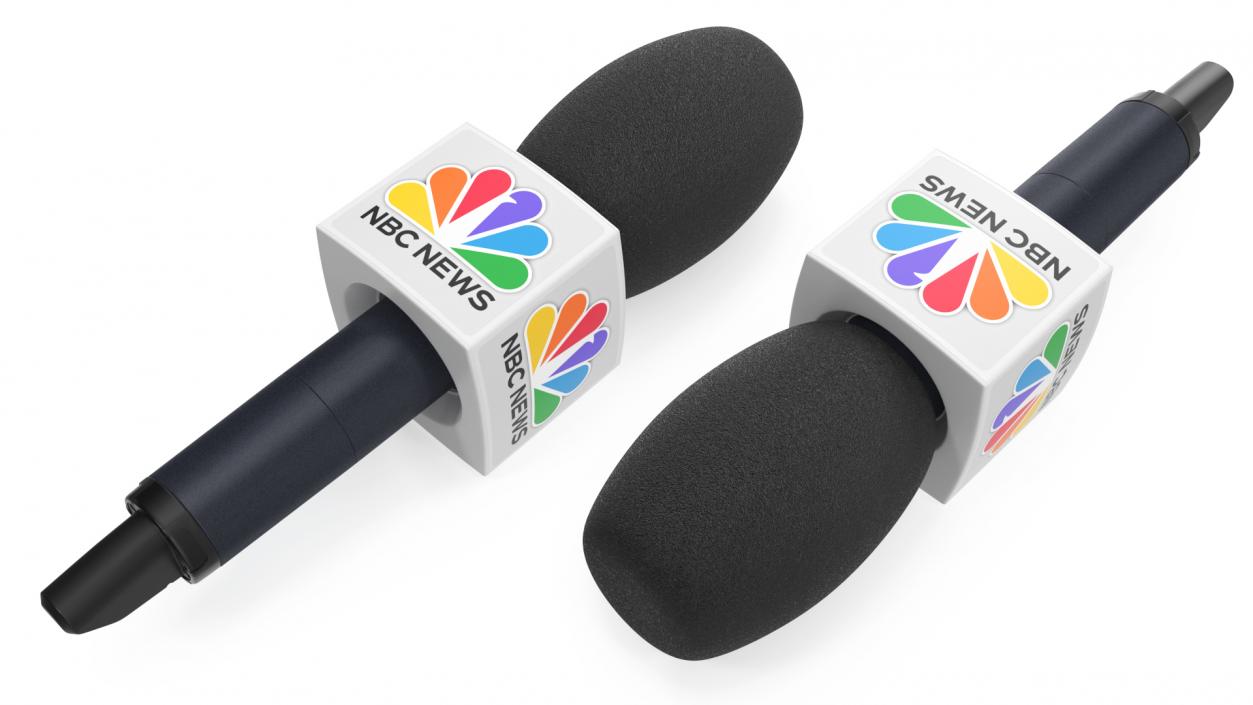 3D NBC News Interview Mic Wireless Square model