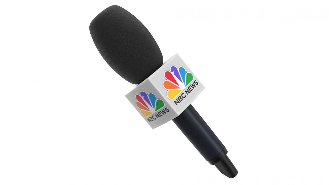 3D NBC News Interview Mic Wireless Square model