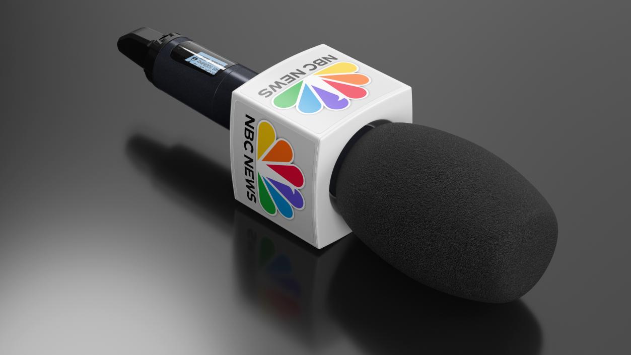 3D NBC News Interview Mic Wireless Square model