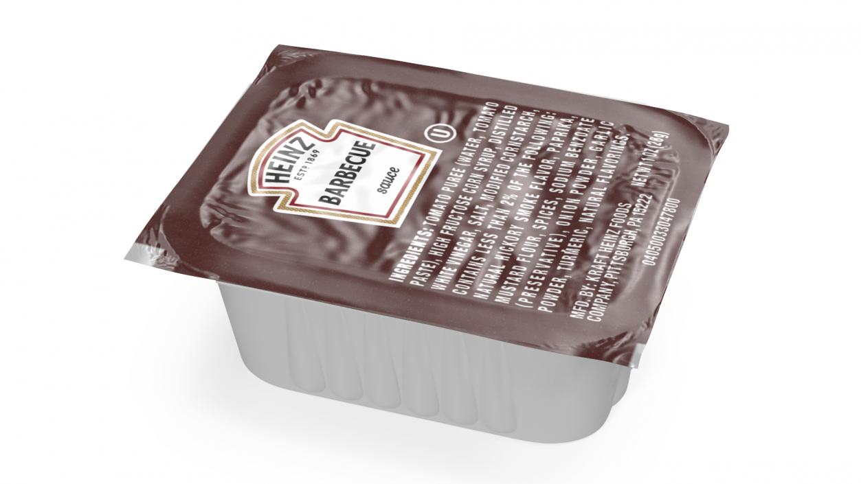 Heinz Barbecue Sauce Single Serve Pot 3D