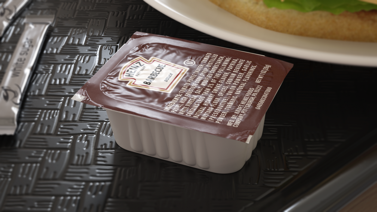 Heinz Barbecue Sauce Single Serve Pot 3D