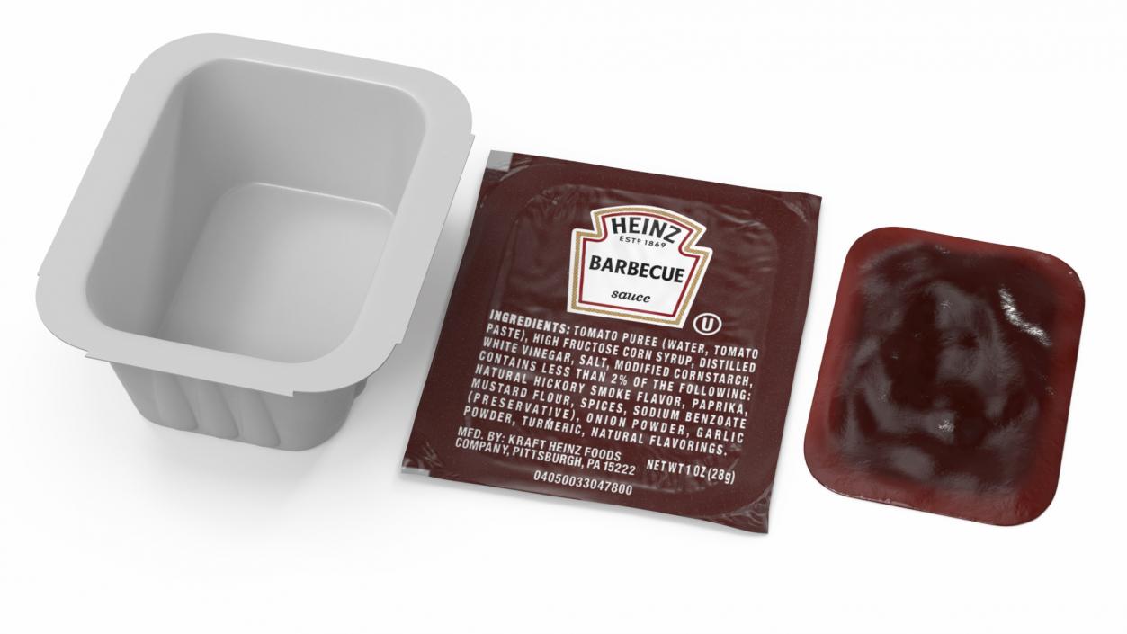 Heinz Barbecue Sauce Single Serve Pot 3D