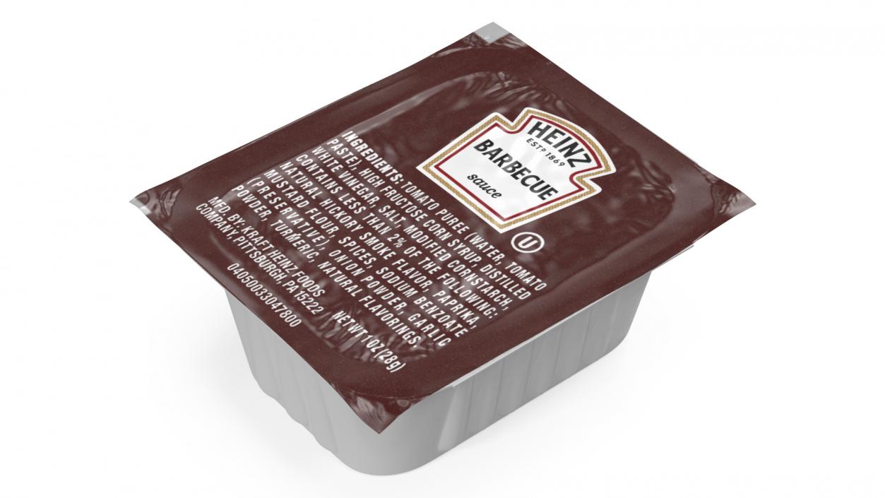 Heinz Barbecue Sauce Single Serve Pot 3D