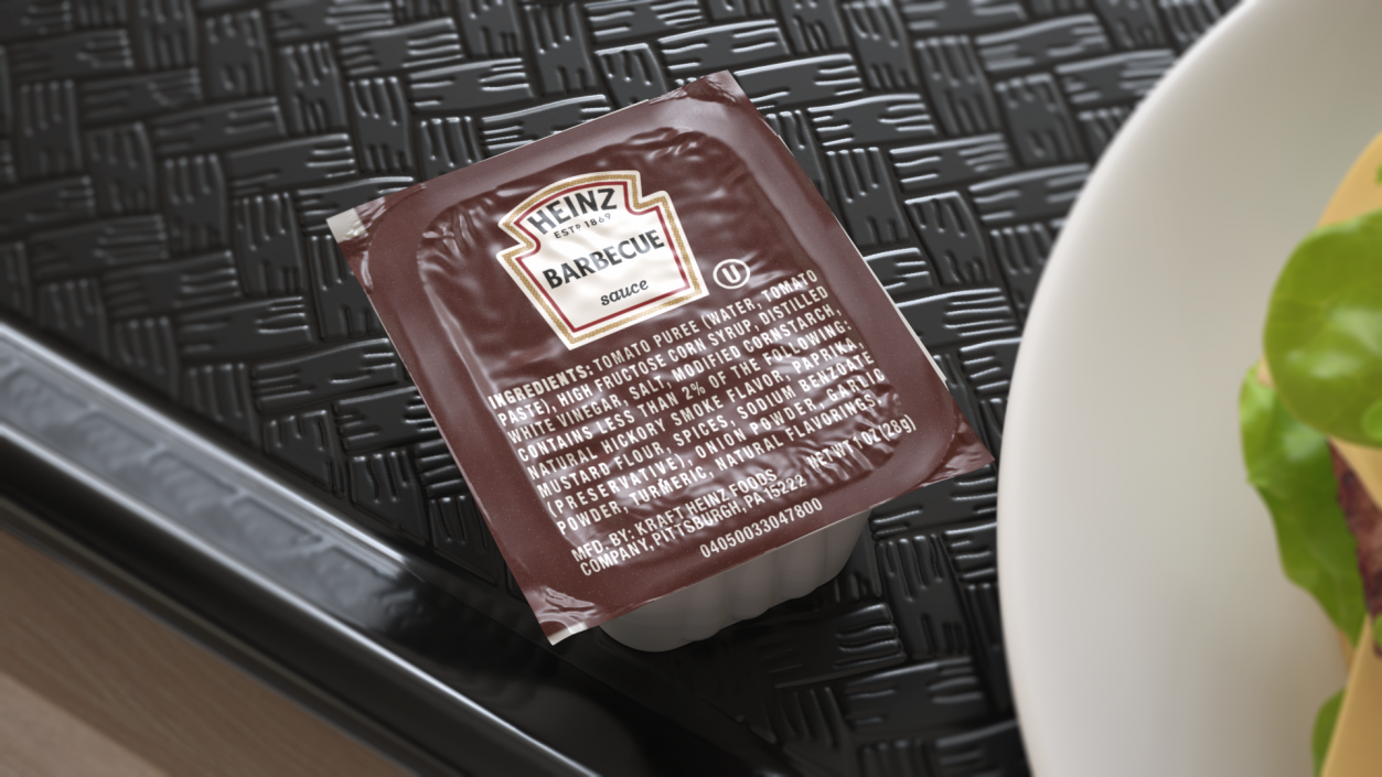 Heinz Barbecue Sauce Single Serve Pot 3D