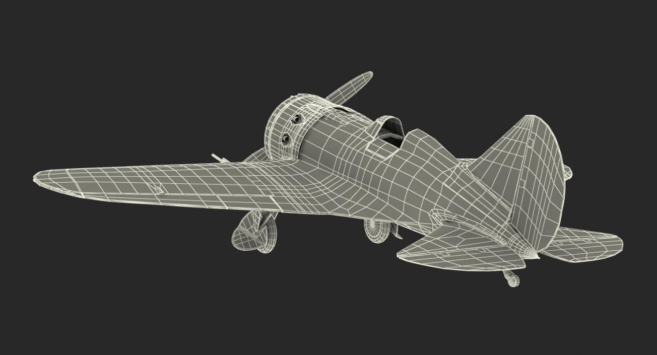 Soviet WWII Fighter Aircraft Polikarpov I-16 3D model