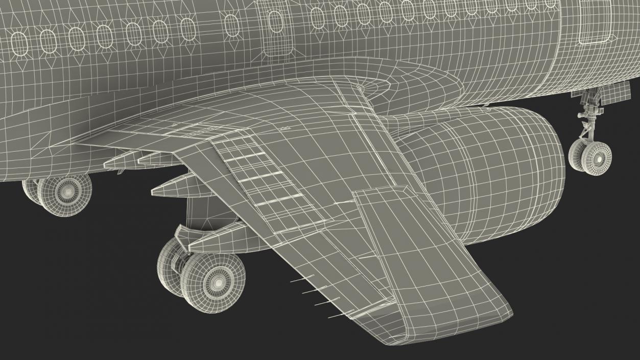 3D Airbus A220 100 Simple Interior 2 model