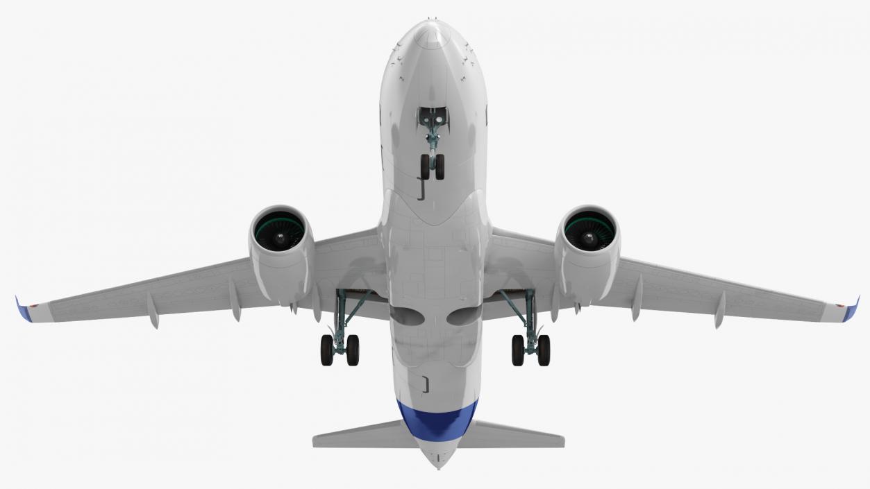 3D Airbus A220 100 Simple Interior 2 model