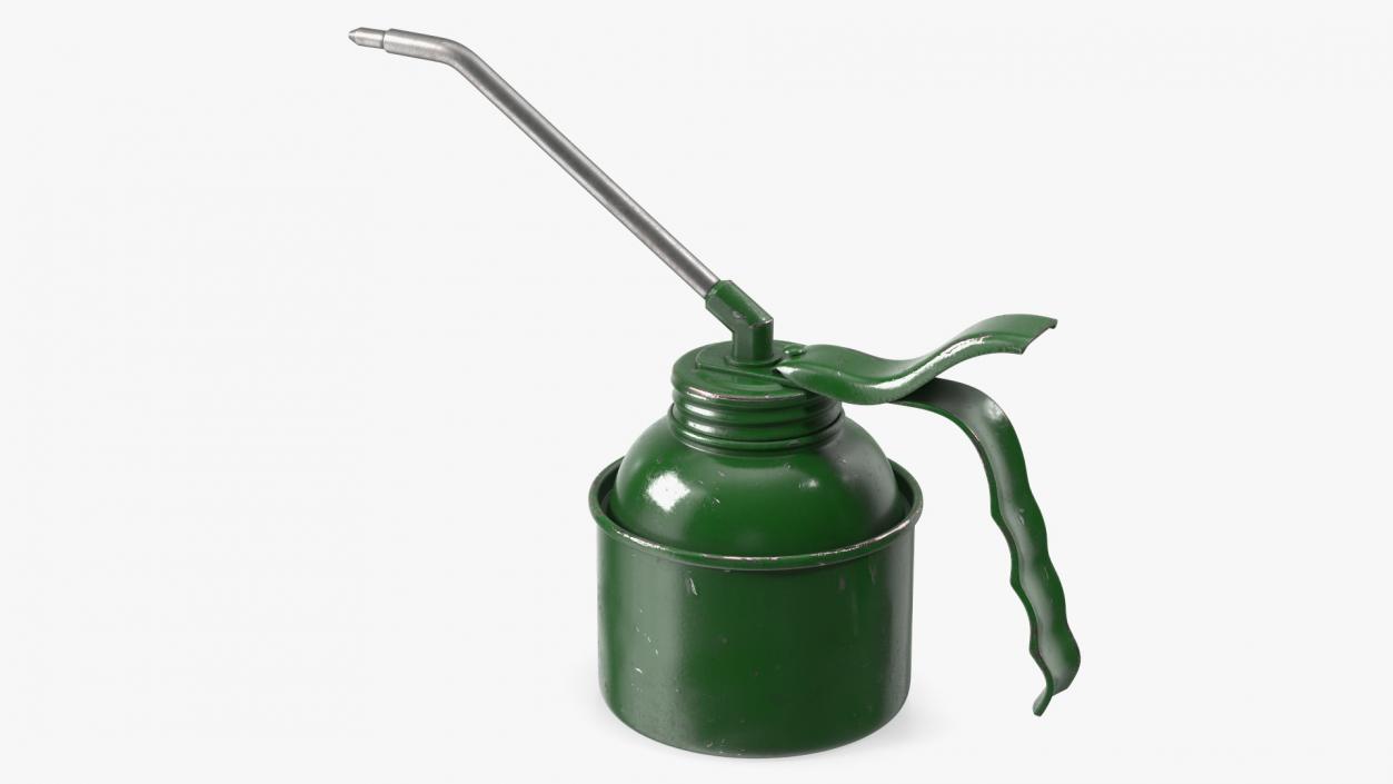 Pump Metal Oiler Green Shabby 3D model