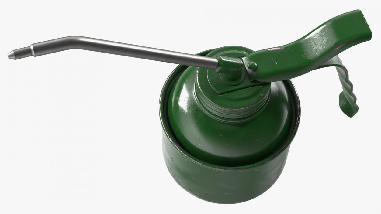 Pump Metal Oiler Green Shabby 3D model