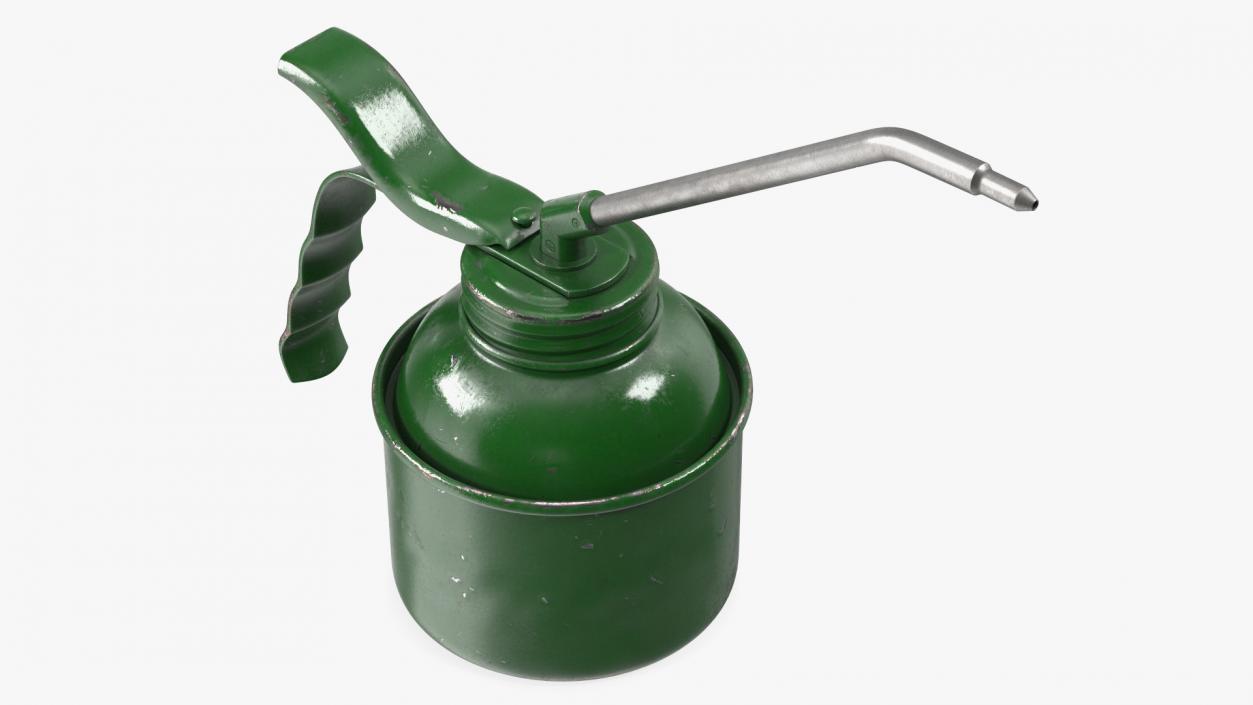 Pump Metal Oiler Green Shabby 3D model