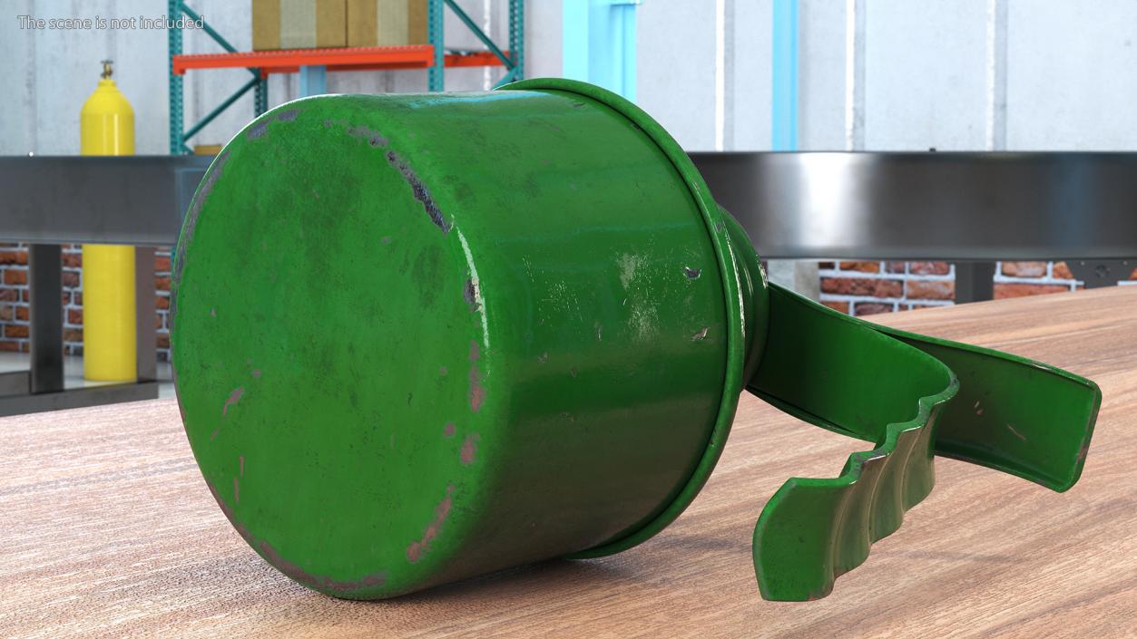 Pump Metal Oiler Green Shabby 3D model