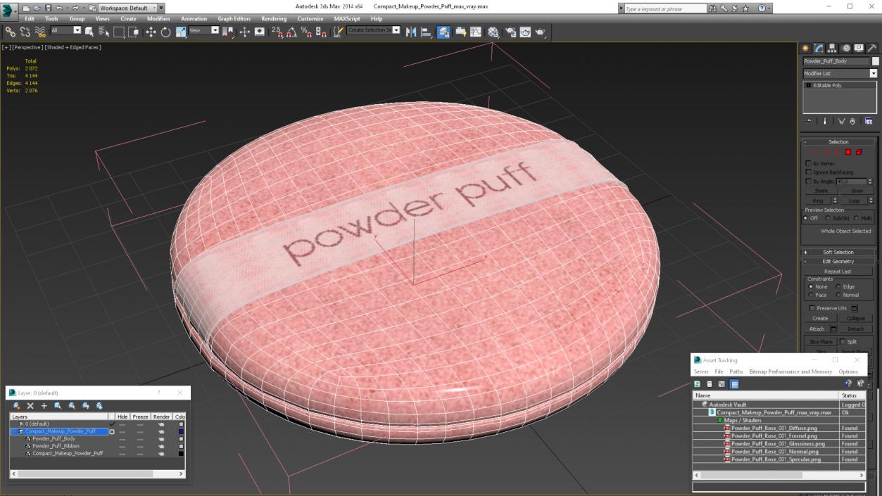 3D Compact Makeup Powder Puff