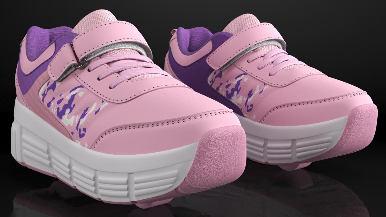 Roller Shoes Pink 3D