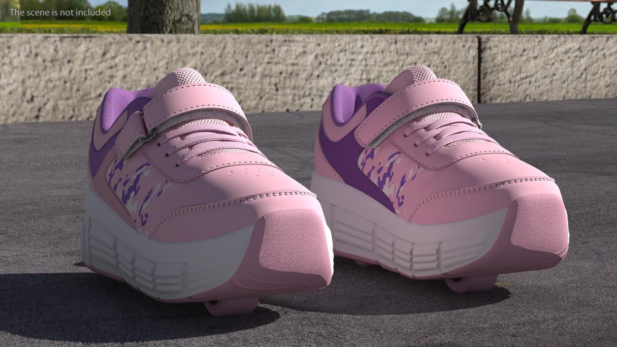 Roller Shoes Pink 3D