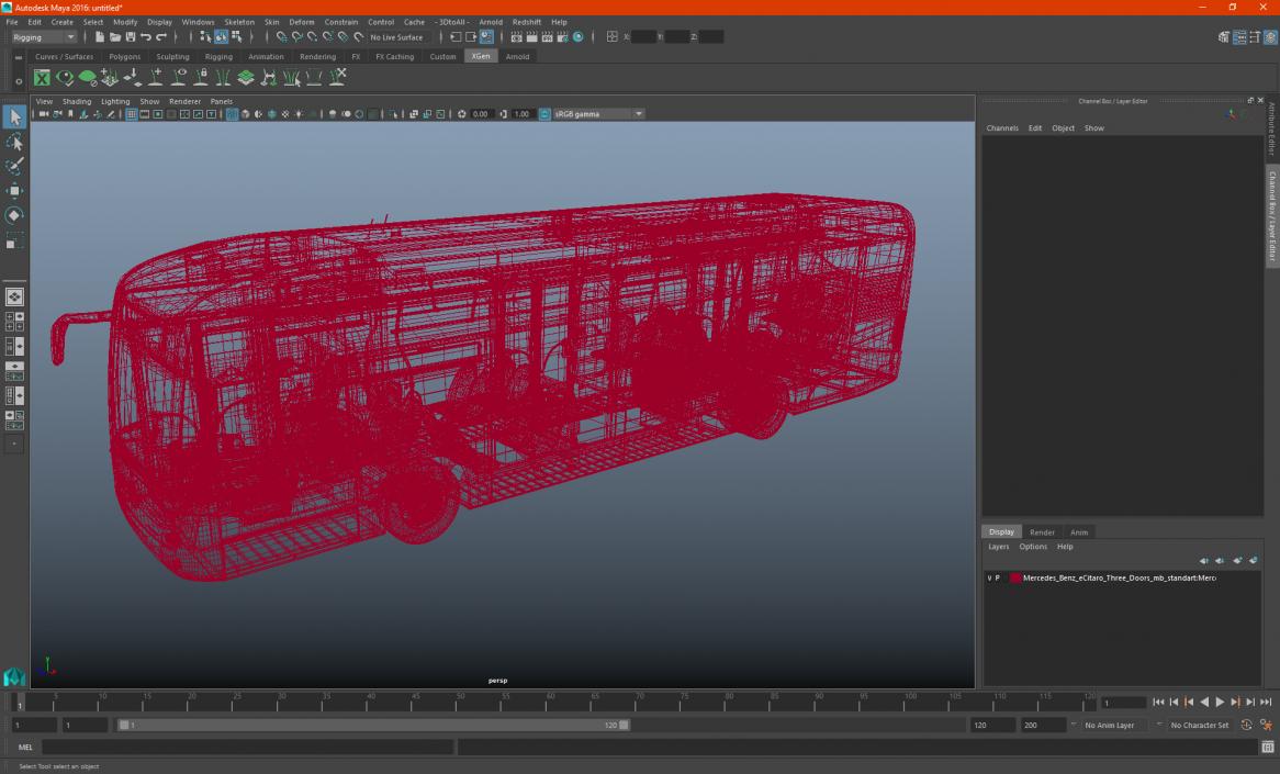 3D Mercedes-Benz eCitaro Three Doors model