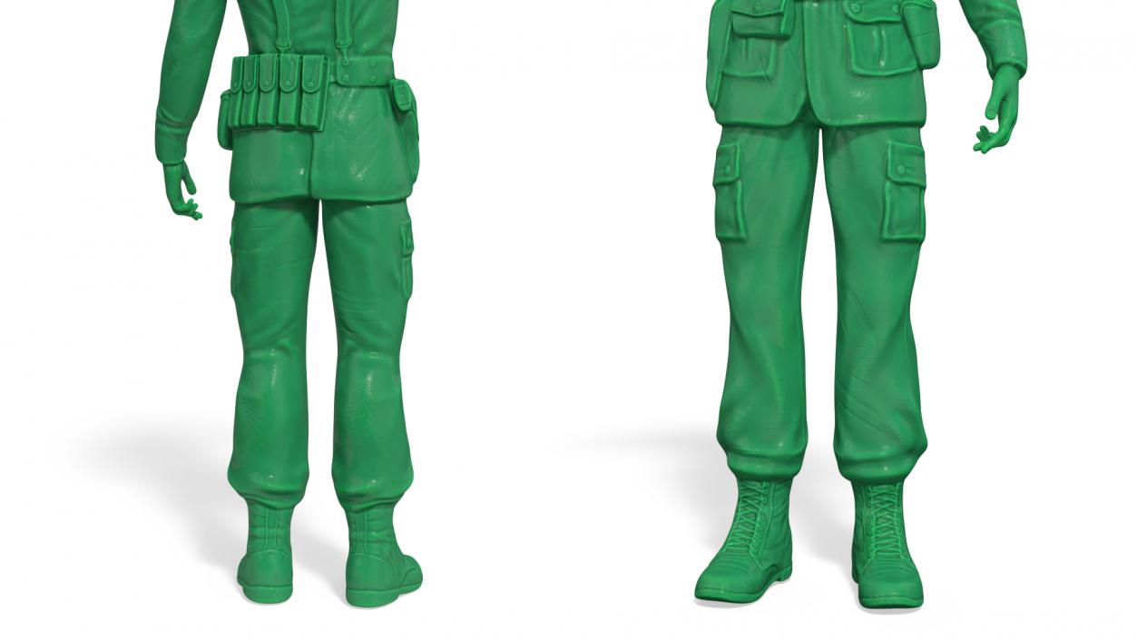 3D model Green Toy Soldier Salutes