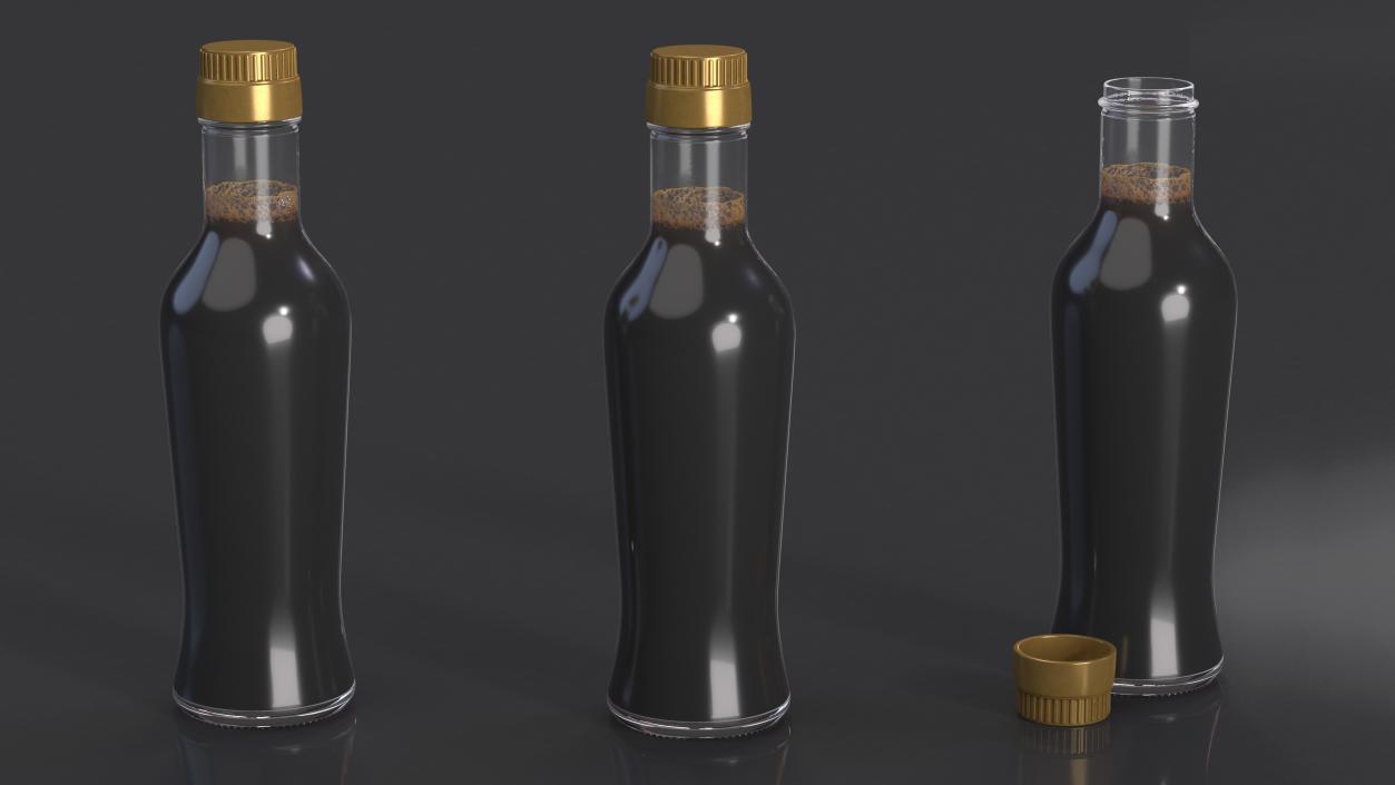 Premium Soy Sauce Bottle 3D model