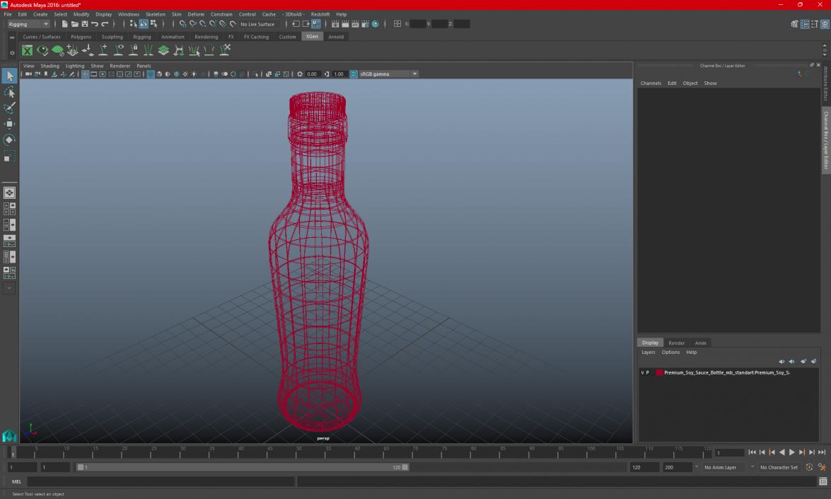 Premium Soy Sauce Bottle 3D model