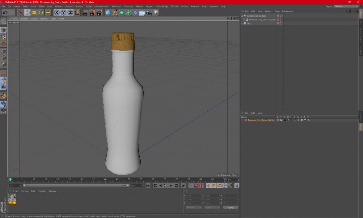 Premium Soy Sauce Bottle 3D model