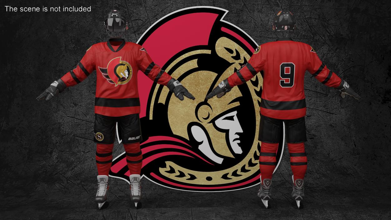 3D model Hockey Uniform Ottawa Senators