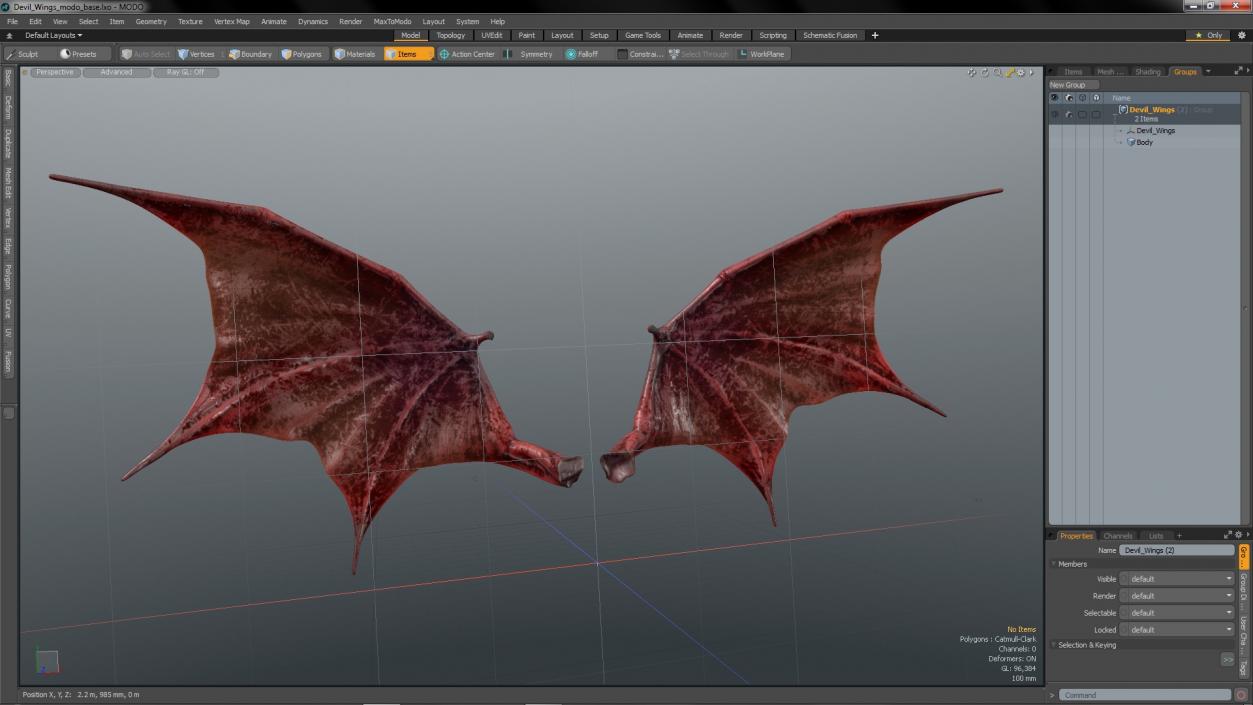 3D Devil Wings