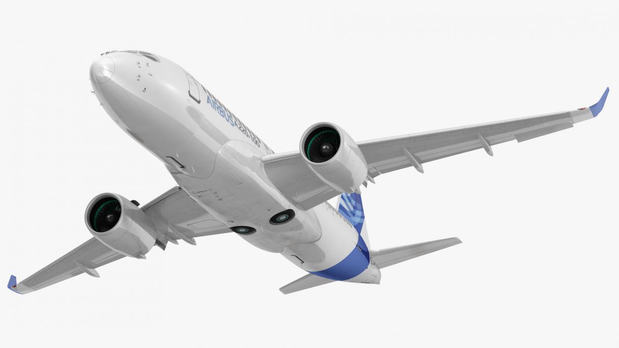 3D model Airbus A220 100 Detailed Interior Rigged