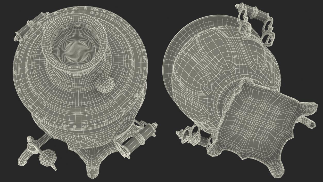 3D model Khokhloma Electric Samovar Set