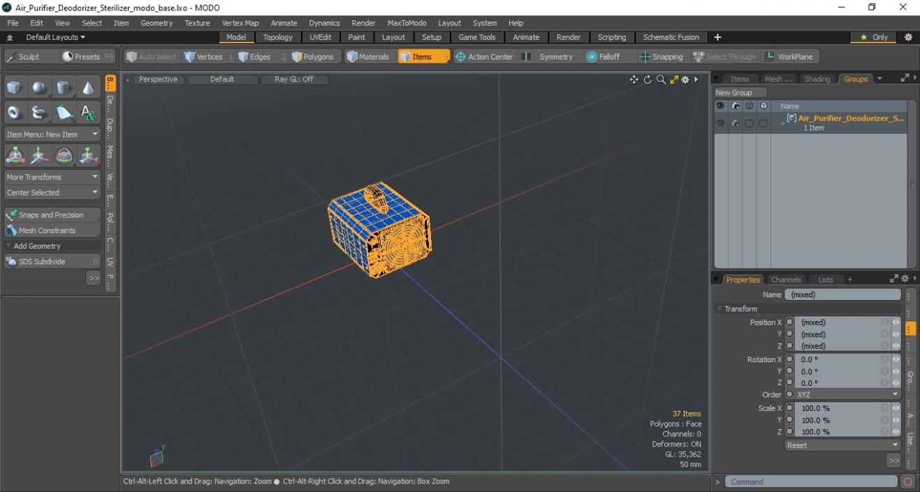 Air Purifier Deodorizer Sterilizer 3D model