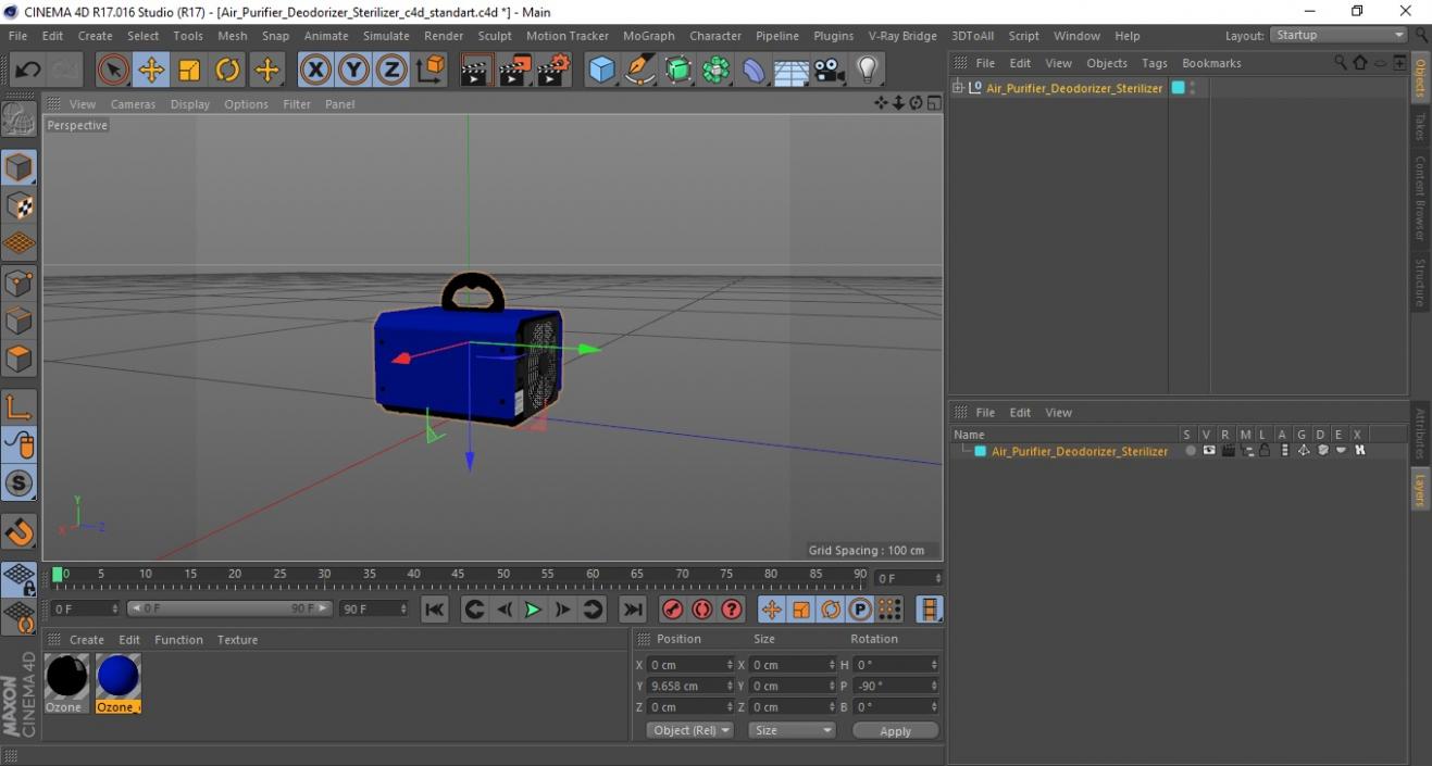 Air Purifier Deodorizer Sterilizer 3D model