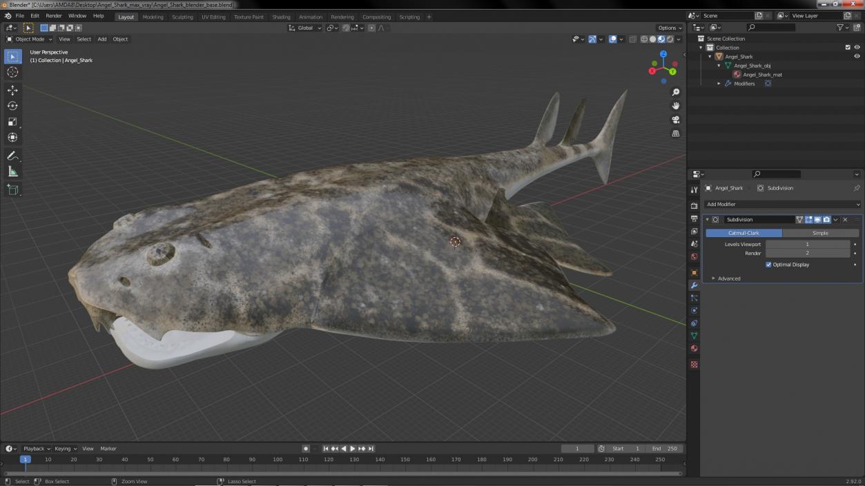 3D Angel Shark