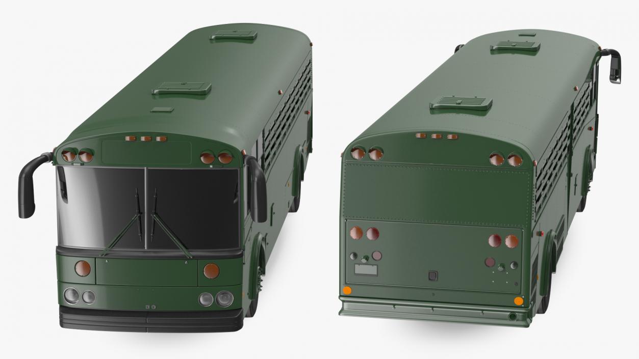 Prison Bus Exterior Only 3D model