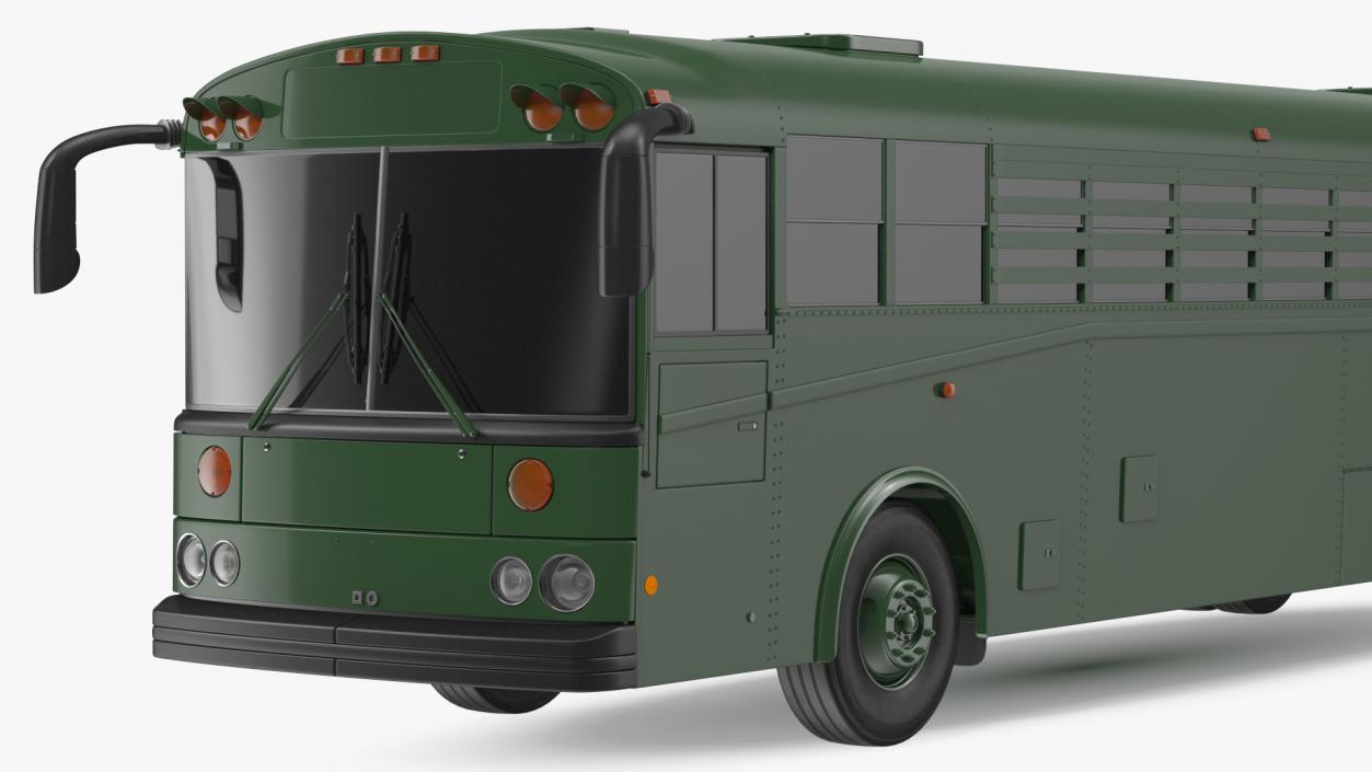 Prison Bus Exterior Only 3D model