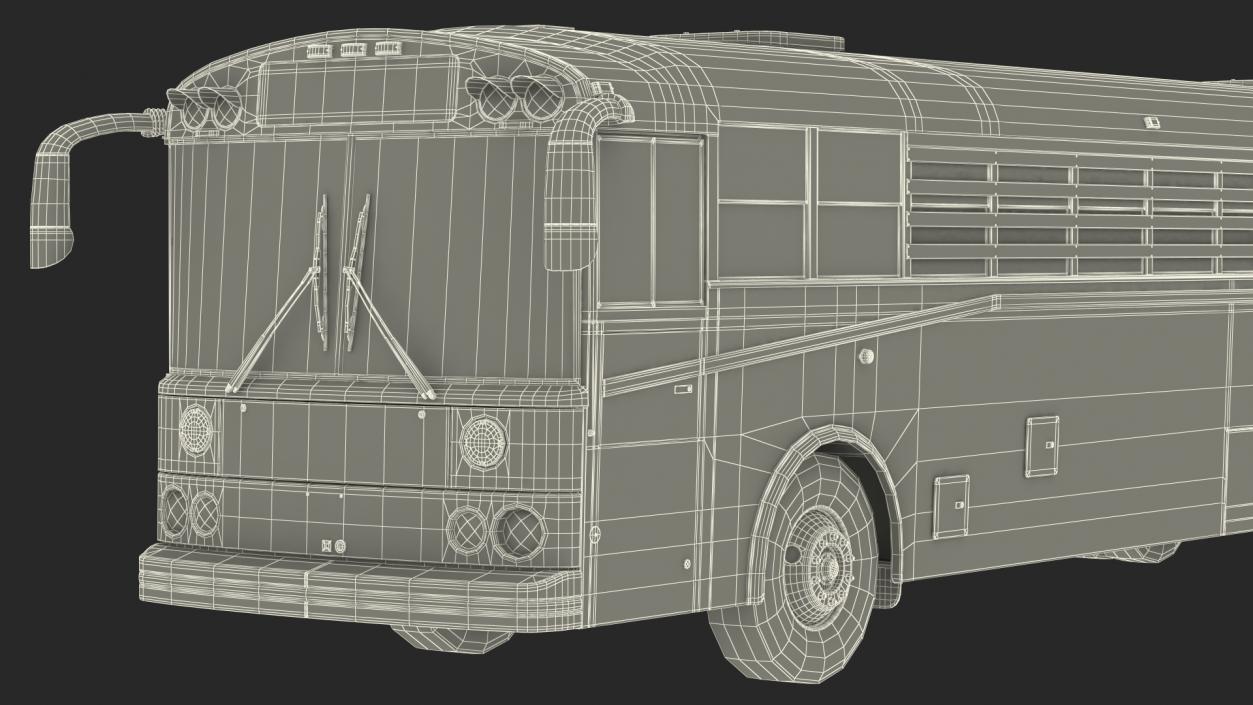 Prison Bus Exterior Only 3D model