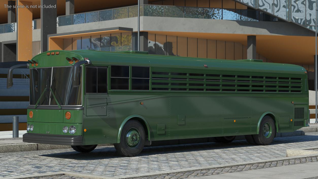 Prison Bus Exterior Only 3D model