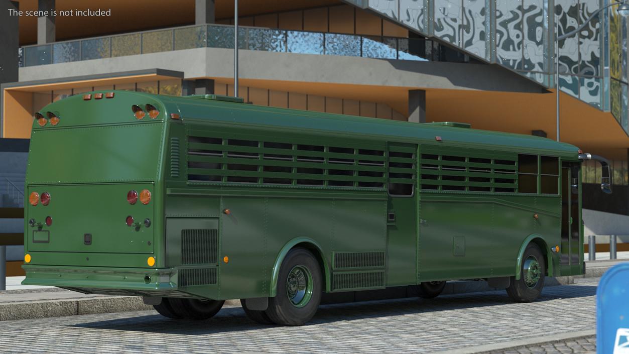 Prison Bus Exterior Only 3D model