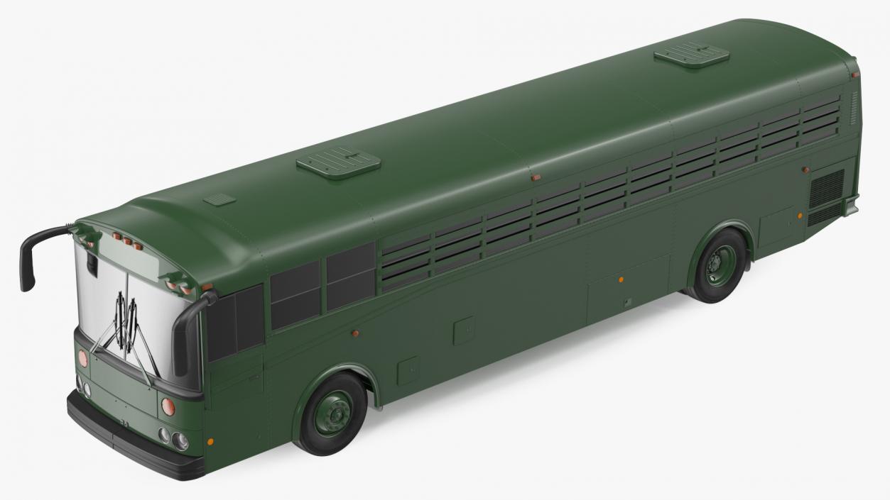 Prison Bus Exterior Only 3D model