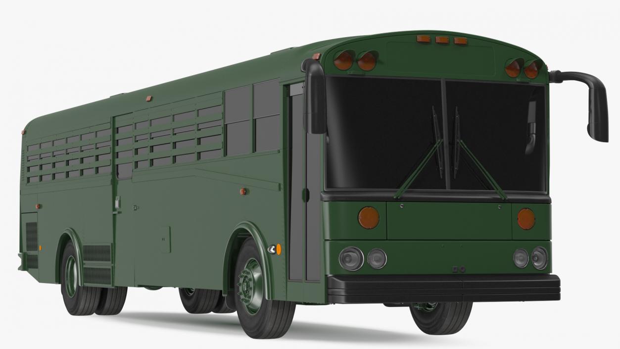 Prison Bus Exterior Only 3D model