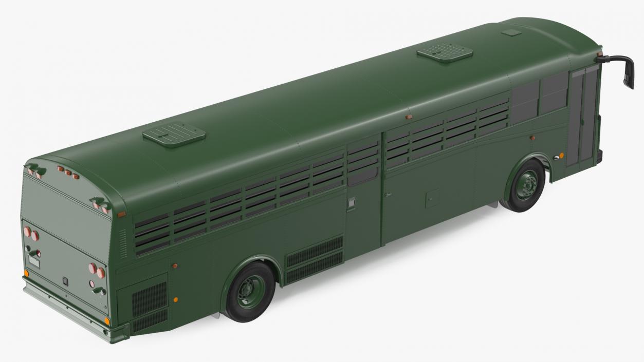 Prison Bus Exterior Only 3D model