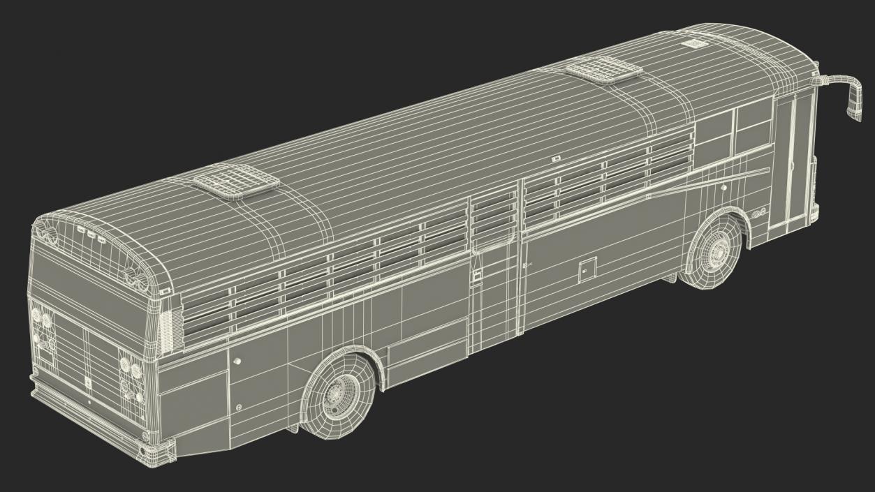 Prison Bus Exterior Only 3D model