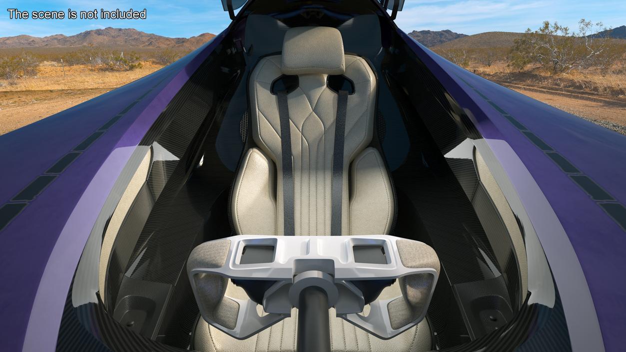 3D Futuristic Racing Supercar Concept Rigged 2 model