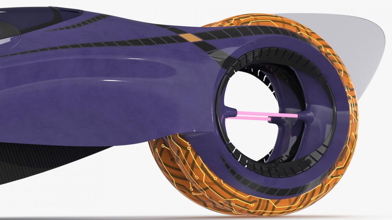 3D Futuristic Racing Supercar Concept Rigged 2 model