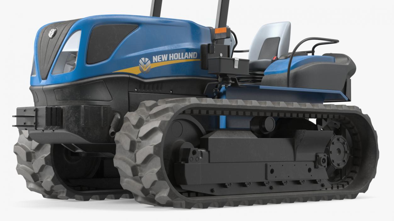 New Holland TK4 Tracked Tractor Dirty Rigged 3D model