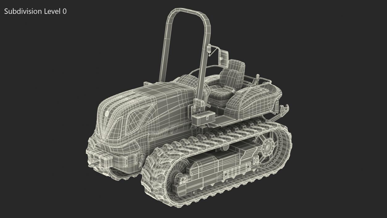 New Holland TK4 Tracked Tractor Dirty Rigged 3D model