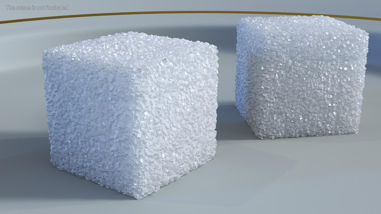 White Sugar Cube 1x1x1cm 3D model