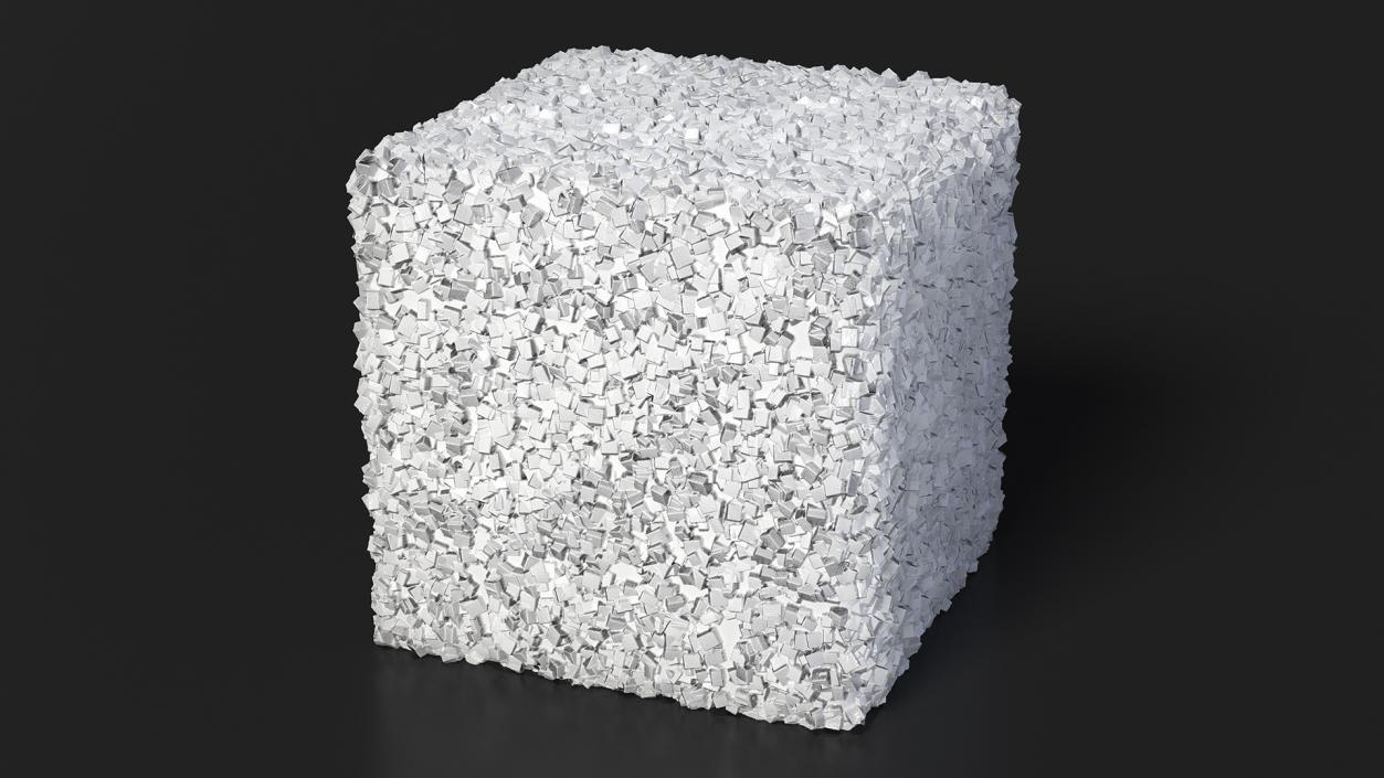 White Sugar Cube 1x1x1cm 3D model