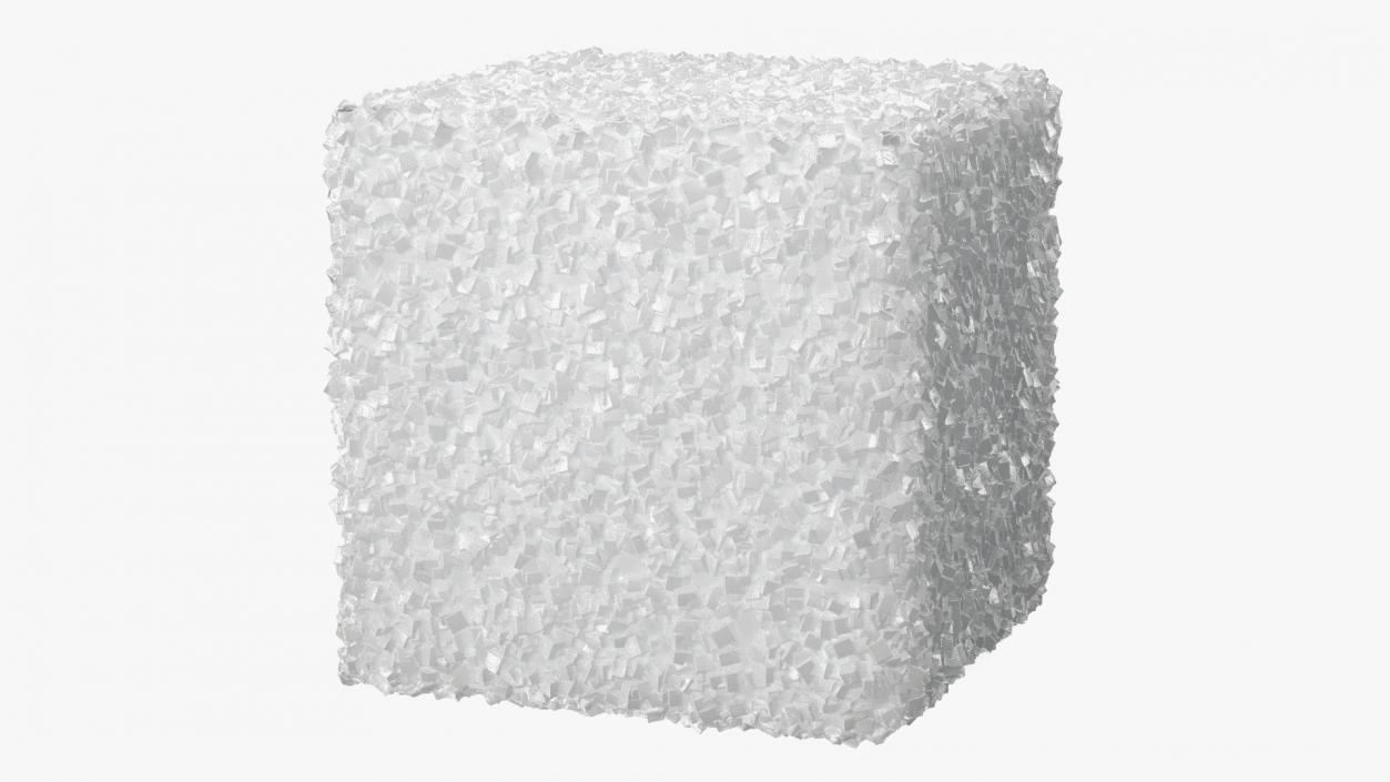 White Sugar Cube 1x1x1cm 3D model