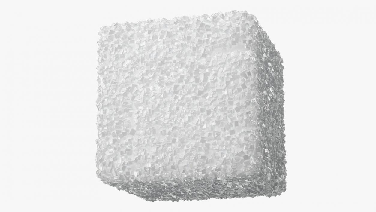 White Sugar Cube 1x1x1cm 3D model