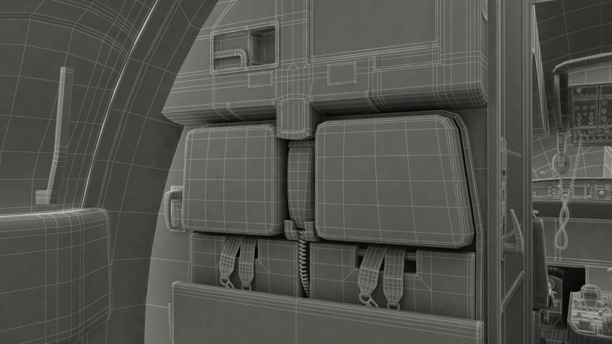 3D Airbus A220 300 Detailed Interior model